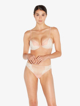 Push-Up Bra in Linen and Nude Rose with Leavers lace_1