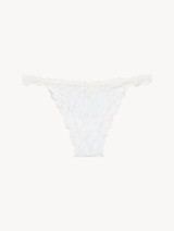 Brazilian Brief in Off White with Leavers lace_0
