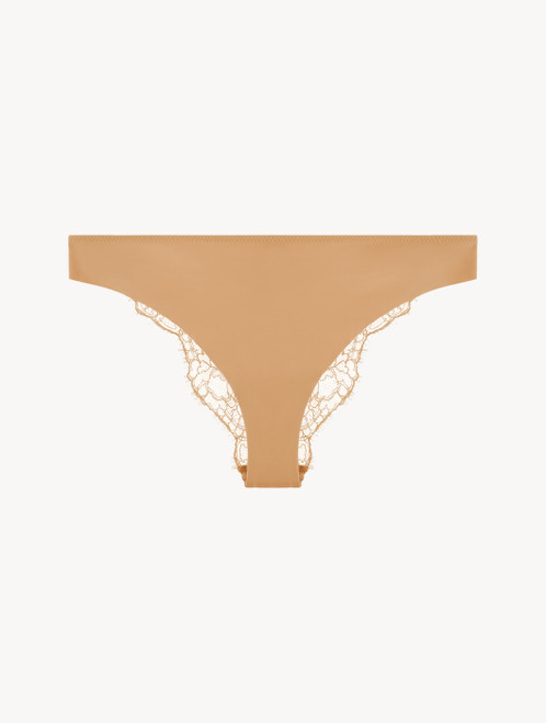 Nude Brazilian brief with Chantilly lace_1