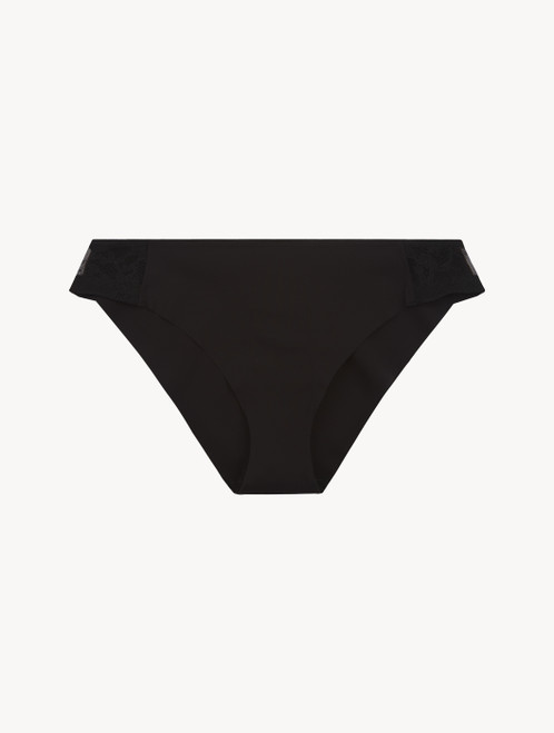 Black invisible G-string