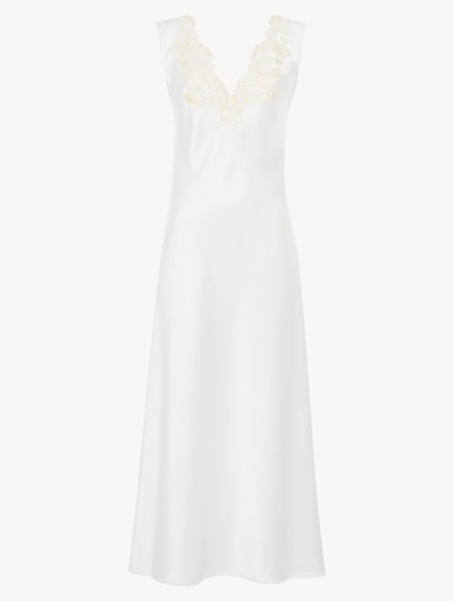 White silk satin long nightgown with frastaglio_2