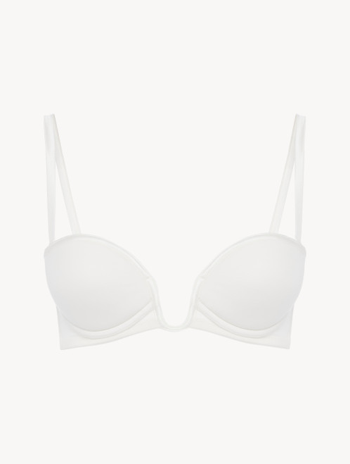 Balconette Bra in Halo and Ivory Nude with embroidered tulle