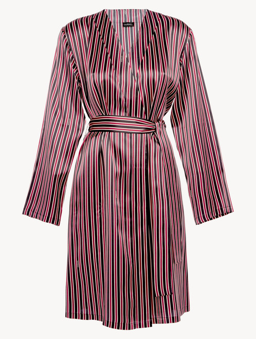 Silk striped short robe_2