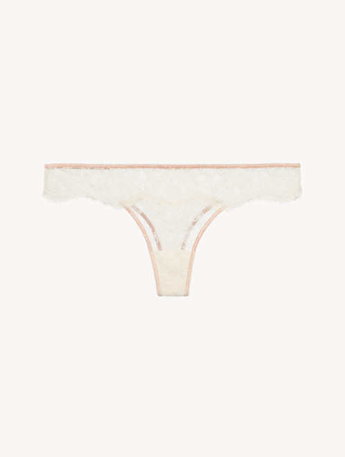 Thong in Linen and Nude Rose with Leavers lace_4