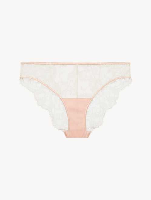 Brief in Linen and Nude Rose with Leavers lace_0
