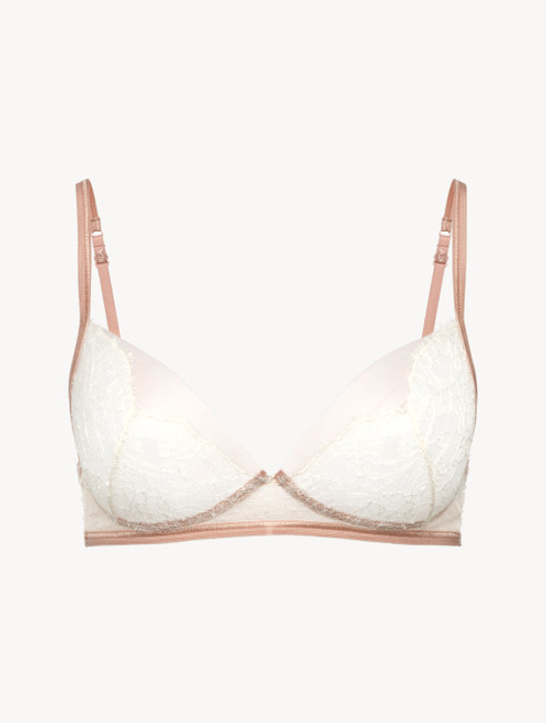 Soft Bralette in Linen and Nude Rose with Leavers lace_2