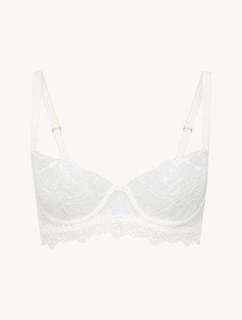 Balconette Bra in Off White with Leavers lace_3