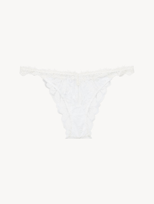 Brazilian Brief in Off White with Leavers lace_2