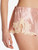 Powder pink silk sleep shorts with frastaglio_3