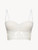 Bandeau Bra in Off White with Cotton Leavers Lace_0