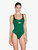 Cut-out Swimsuit in green_1