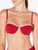 Monogram Bandeau Bikini Top in red_4
