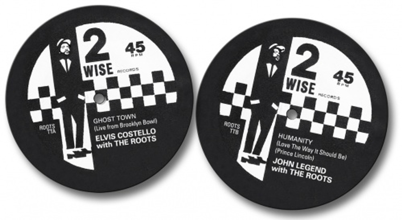 7ep●ELVIS COSTELLO&THE ROOTS GHOST TOWN Elvis Costello With The Roots – Ghost Town – Vinyl (7