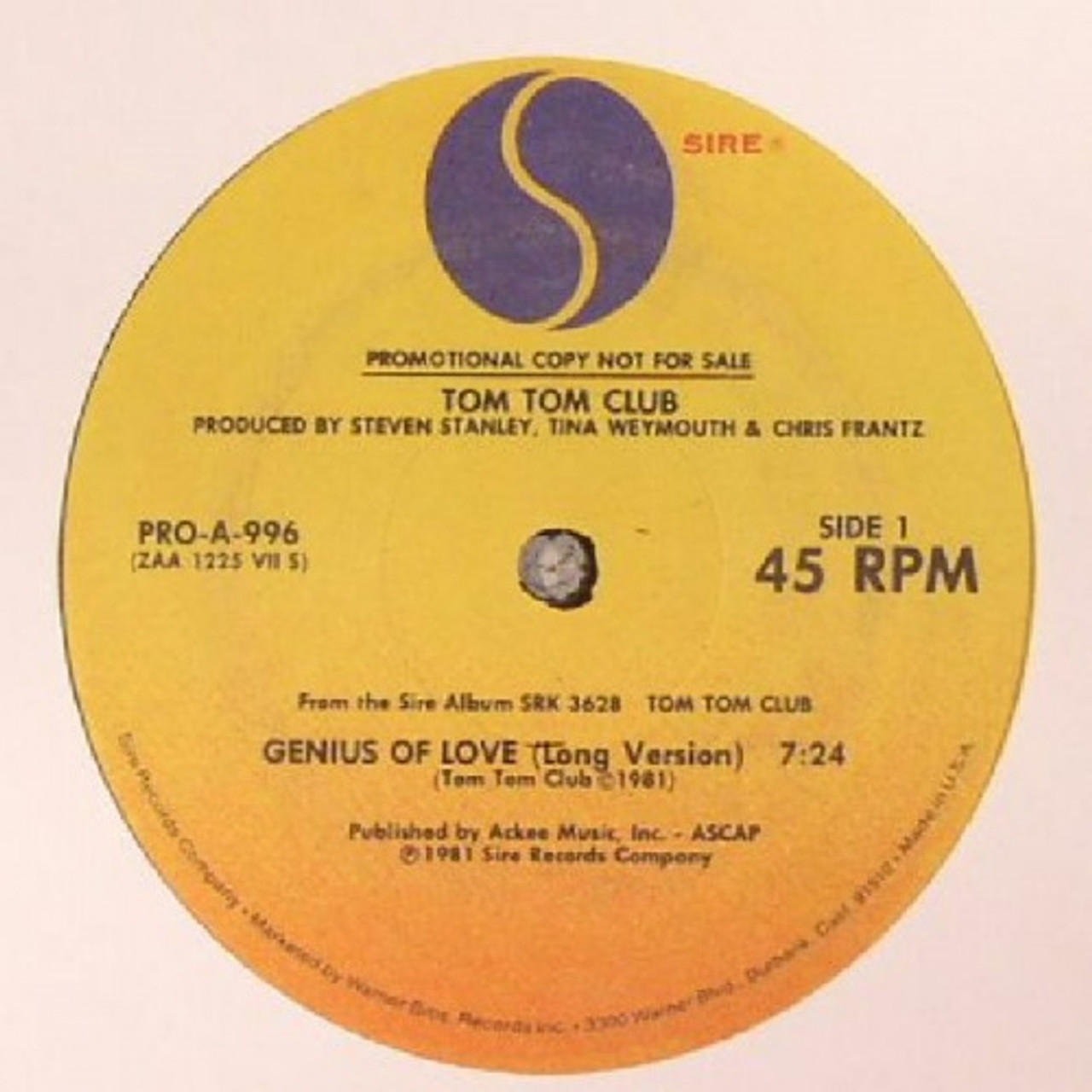 Tom Tom Club - Genius Of Love - 12