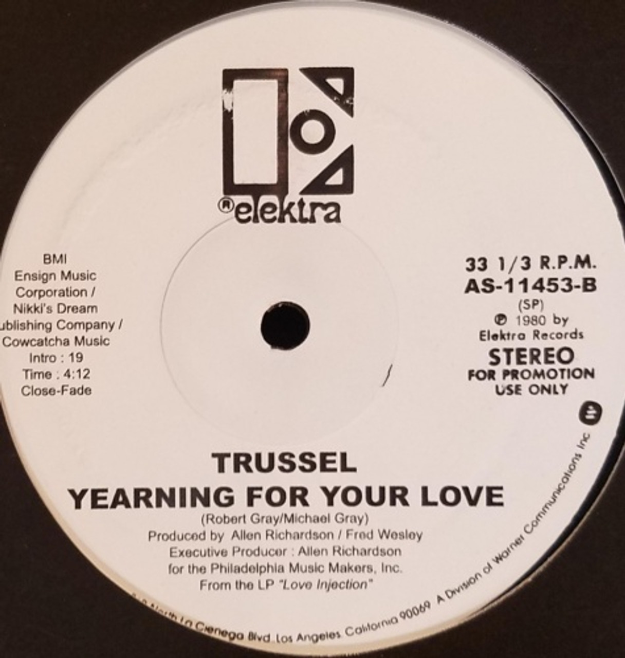 Trussel - I Love It / Yearning For Your Love - 12