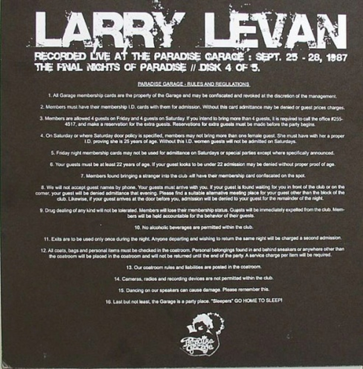 Larry Levan - Final Nights Of Paradise 4/5 - 12