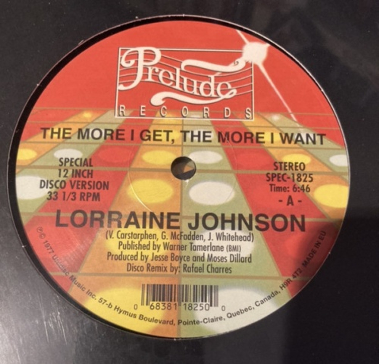 Lorraine Johnson - The More I Get The More I Want (Unidisc) - 12