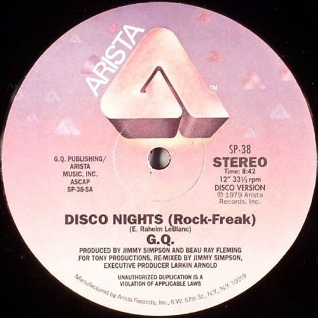 GQ - Disco Nights (Rock-Freak) / Standing Ovation - 12