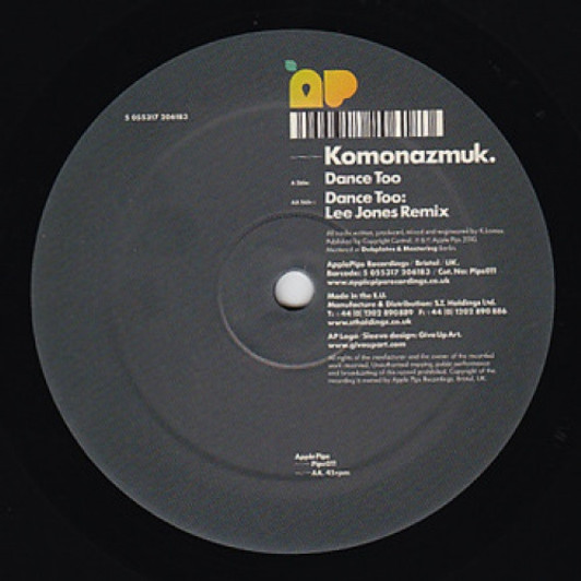 Komonazmuk - Dance Too - 12" Vinyl Komonazmuk - Dance Too - 12" Vinyl