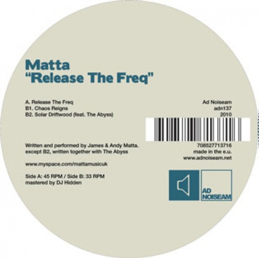 Matta - Release the Freq - 12" Vinyl Matta - Release the Freq - 12" Vinyl