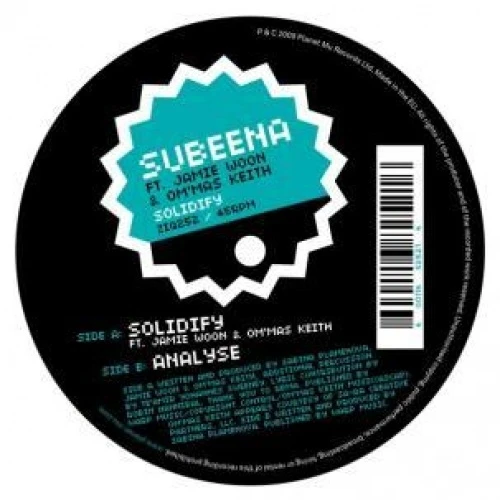 Subeena - ft JAMIE WOON Solidify - 12" Vinyl
