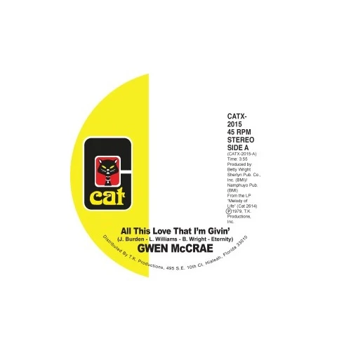 Gwen McCrae - All This Love I'm Giving - 7" Vinyl