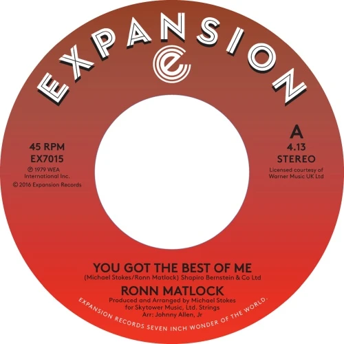 Ronn Matlock - You Got The Best Of Me - 7" Vinyl