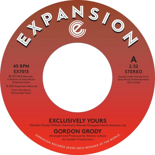 Gordon Grody - Exclusively Yours / After Loving You - 7" Vinyl