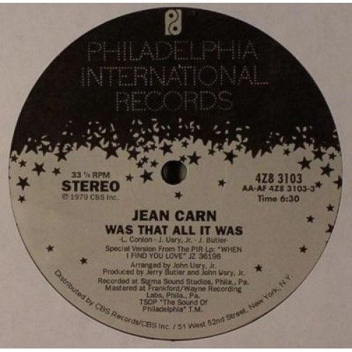 Jean Carn - Was That All It Was - 12" Vinyl