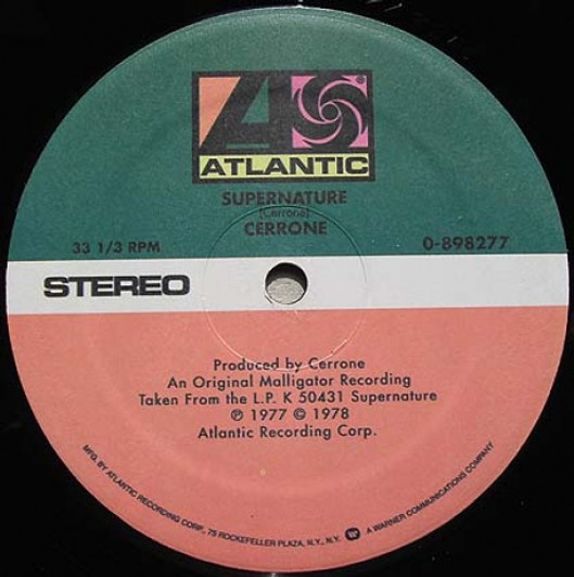 Cerrone - Supernature/Give Me Love - 12" Vinyl Cerrone - Supernature/Give Me Love - 12" Vinyl