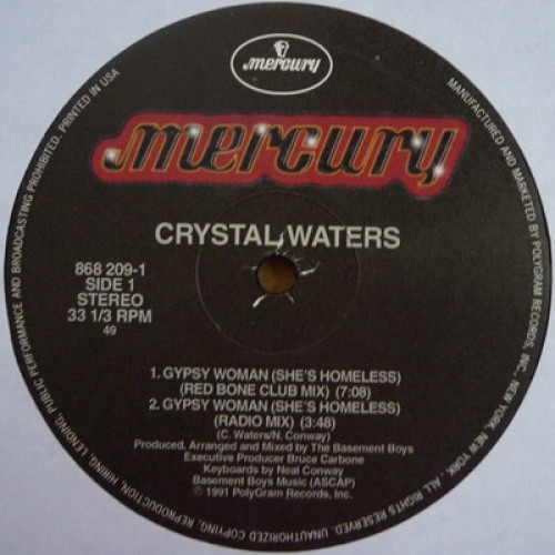 Crystal Waters - Gypsy Woman (She's Homeless) - 12" Vinyl