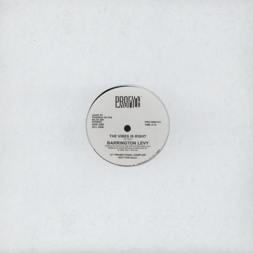 Barrington Levy - The Vibes Is Right / Black Roses - 12" Vinyl