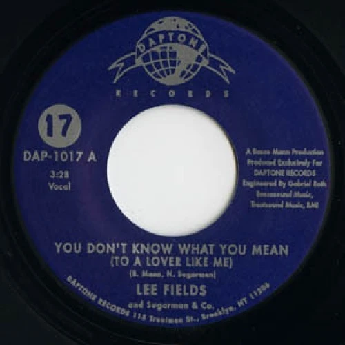 Lee Fields & The Sugarman 3 - You Don't Know What You Mean - 7" Vinyl