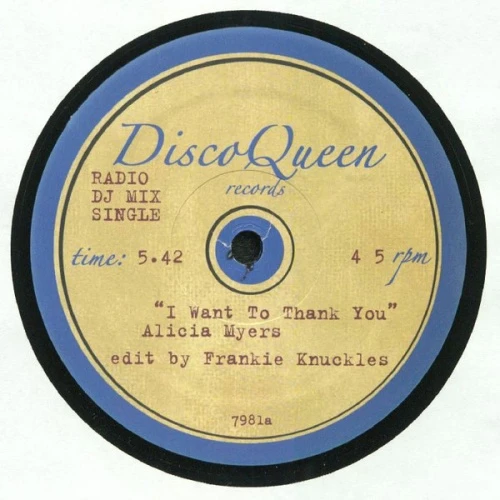 Alicia Myers / First Choice - I Want To Thank You / Let No Man Put Asunder (Frankie Knuckles Edits) - 12" Vinyl