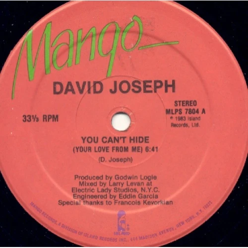 David Joseph - You Can't Hide Your Love From Me - 12" Vinyl