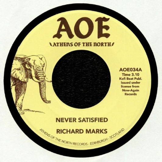Richard Marks - Never Satisfied / Did You Lose Something - 7" Vinyl Richard Marks - Never Satisfied / Did You Lose Something - 7" Vinyl