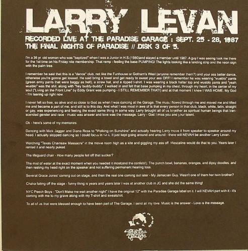 Larry Levan - Final Nights Of Paradise 2/5 - 12