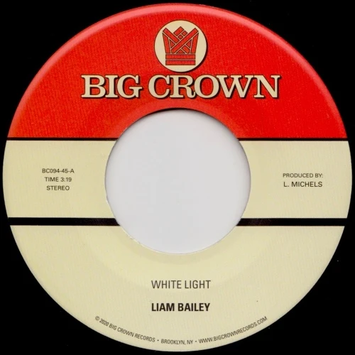 Liam Bailey - White Light / Cold & Clear - 7" Vinyl