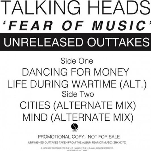 Talking Heads - Fear Of Music Unreleased Outtakes - 12" Vinyl Talking Heads - Fear Of Music Unreleased Outtakes - 12" Vinyl