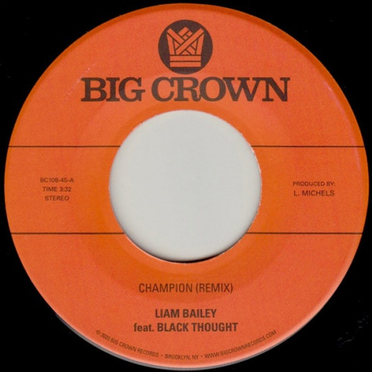 Liam Bailey - Champion (Remix) - 7" Vinyl Liam Bailey - Champion (Remix) - 7" Vinyl