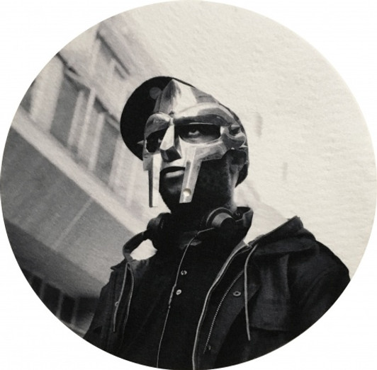 MF Doom - Black & White Portrait - Single Slipmat MF Doom - Black & White Portrait - Single Slipmat