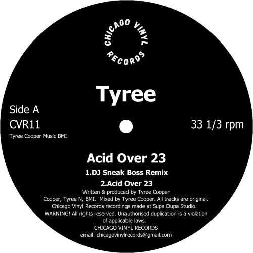 Tyree Cooper - Acid Over 23 - 12" Vinyl