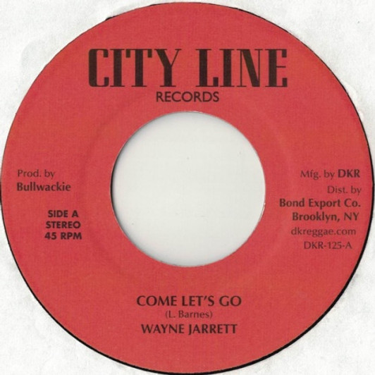 Wayne Jarrett - Come Let's Go - 7" Vinyl Wayne Jarrett - Come Let's Go - 7" Vinyl