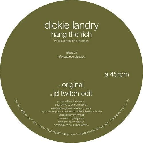 Dickie Landry - Hang The Rich - 12" Vinyl