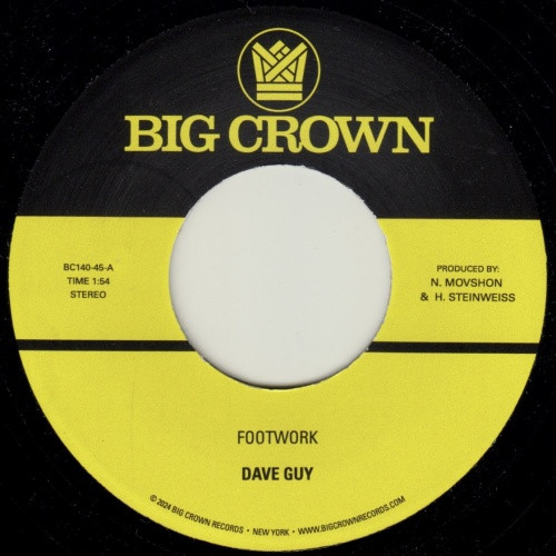 Dave Guy - Footwork / Morning Glory - 7" Vinyl