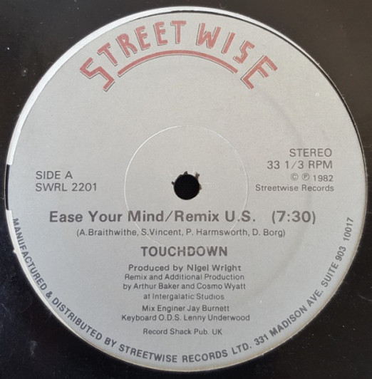 Touchdown - Ease Your Mind - 12" Vinyl Touchdown - Ease Your Mind - 12" Vinyl