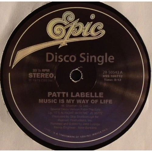 Patti Labelle - Music Is My Way Of Life / What Can I Do For You - 12" Vinyl