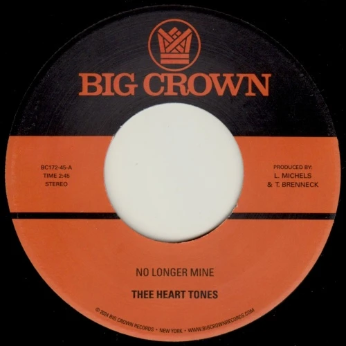 Thee Heart Tones - No Longer Mine / Cry My Tears Away - 7" Vinyl