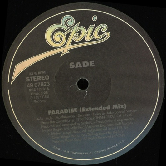 Sade - Paradise - 12" Vinyl