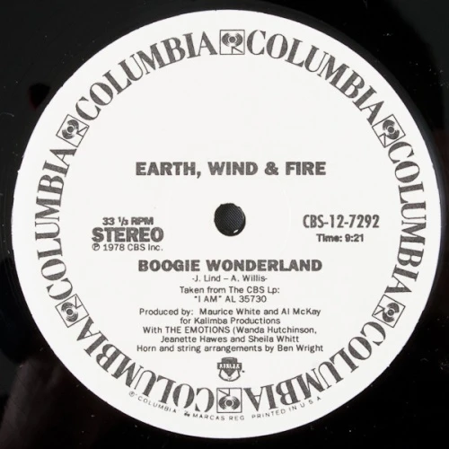 Earth, Wind & Fire - Boogie Wonderland / September - 12" Vinyl